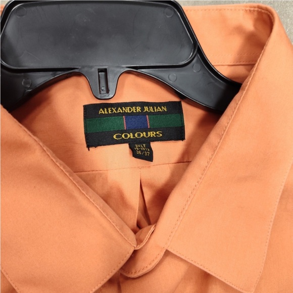Men’s Alexander Julian Orange Button-Up Shirt - Picture 2 of 2
